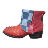 8 Exotic Red & Designer Denim Canty Boots®