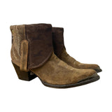 9.5 Brown & Horse Print Rough Out Canty Boots®