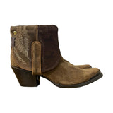 9.5 Brown & Horse Print Rough Out Canty Boots®