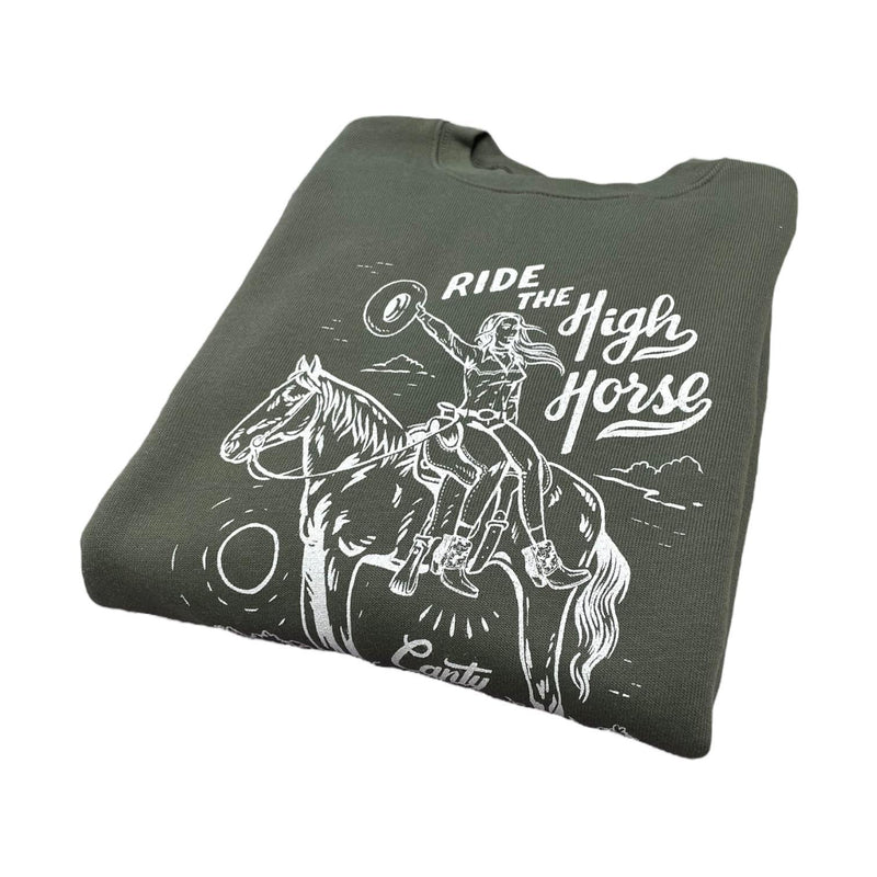 Military Green High Horse Sweatshirt