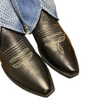 7.5 Black & Designer Denim Canty Boots®