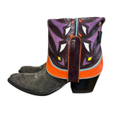 10 Charcoal Rough Out & Colorful Inlay Canty Boots®