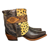6.5 Brown & Spotted Hair-on Hide Canty Boots®