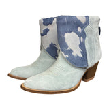 9 Baby Blue Rough Out & Blue Hair-on Hide Canty Boots®