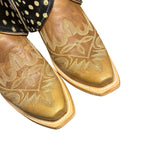8 Embroidered Brown & Spotted Hair-on Hide Canty Boots®