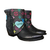 6 Black & Designer Canty Boots® with Heart Inlay