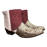 9.5 Pink Exotic & Paisley Leather Canty Boots®