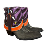 10 Charcoal Rough Out & Colorful Inlay Canty Boots®