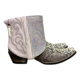 8.5 Pink Exotic & Pink Crystals Canty Boots®