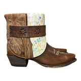 7.5 Studded Brown & Watercolor Floral Print Canty Boots®