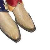 9.5 Embroidered Tan & American Flag Canty Boots®
