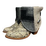 10 Gray & Wool Stacked Heel Canty Boots® with Agate Concho