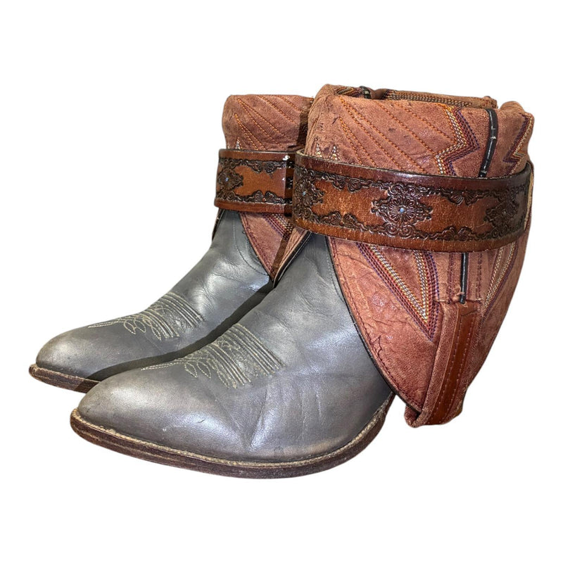 7.5 Two Toned Stacked Heel Canty Boots®