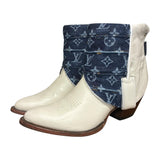 9 Cream & Layered Designer Denim Canty Boots®
