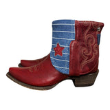 8 Red & Striped Denim with Star Inlay Canty Boots®