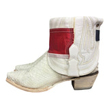 7.5 Exotic White & American Flag Canty Boots®