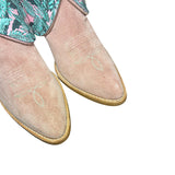 8.5 Pink Rough Out & Tropical Printed Leather Canty Boots®
