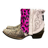 7 Pink Exotic & Leopard Hair-on Hide Canty Boots®