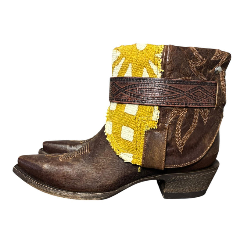 10 Brown & Yellow Mudcloth Canty Boots®