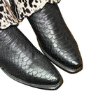7.5 Exotic Black & Spotted Hair-on Hide Canty Boots®