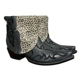 9 Embroidered Black & Leopard Canty Boots®