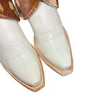 7.5 White & Spotted Hair-on Hide Canty Boots®