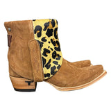 7 Embroidered Rough Out & Leopard Hair-on Hide Canty Boots®