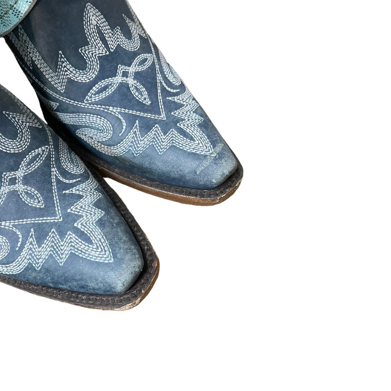 7.5 Embroidered Blue & Designer Canty Boots®