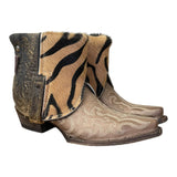 7 Two Toned Embroidered & Striped Hair-on Hide Canty Boots®