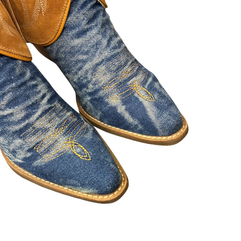 8 Denim Textile & Rough Out Canty Boots®
