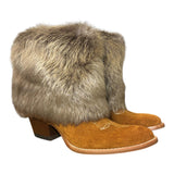 6 Cognac Rough Out & Beaver Fur Canty Boots®