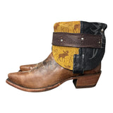 10 Two Toned & Moose Printed Leather Canty Boots®