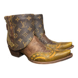 9.5 Tricolor Tooled & Designer Canty Boots® with Spiny Oyster Concho