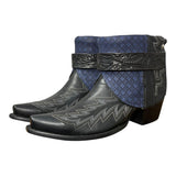 9 Embroidered Black & Quilted Leather Canty Boots®