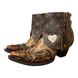 7 Tooled & Studded with Designer Canty Boots® and Gold Heart Inlay
