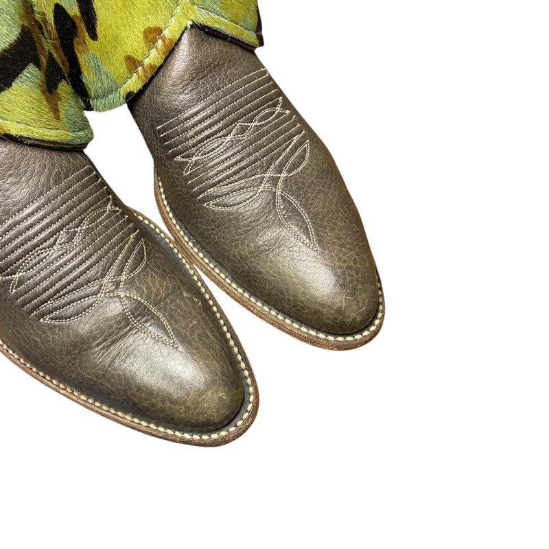 8.5 Green & Camo Hair-on Hide Canty Boots®