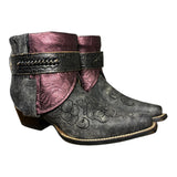 6.5 Embroidered Floral & Purple Leather Canty Boots®