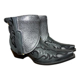 8.5 Embroidered Black & Leopard Canty Boots®
