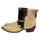 8.5 Embroidered Tan & Camo Hair-on Hide Canty Boots®