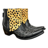 11 Embroidered Black & Spotted Hair-on Hide Canty Boots®