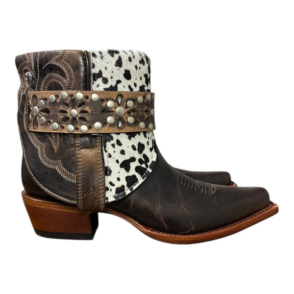 7 Brown & Spotted Hair-on Hide Canty Boots®