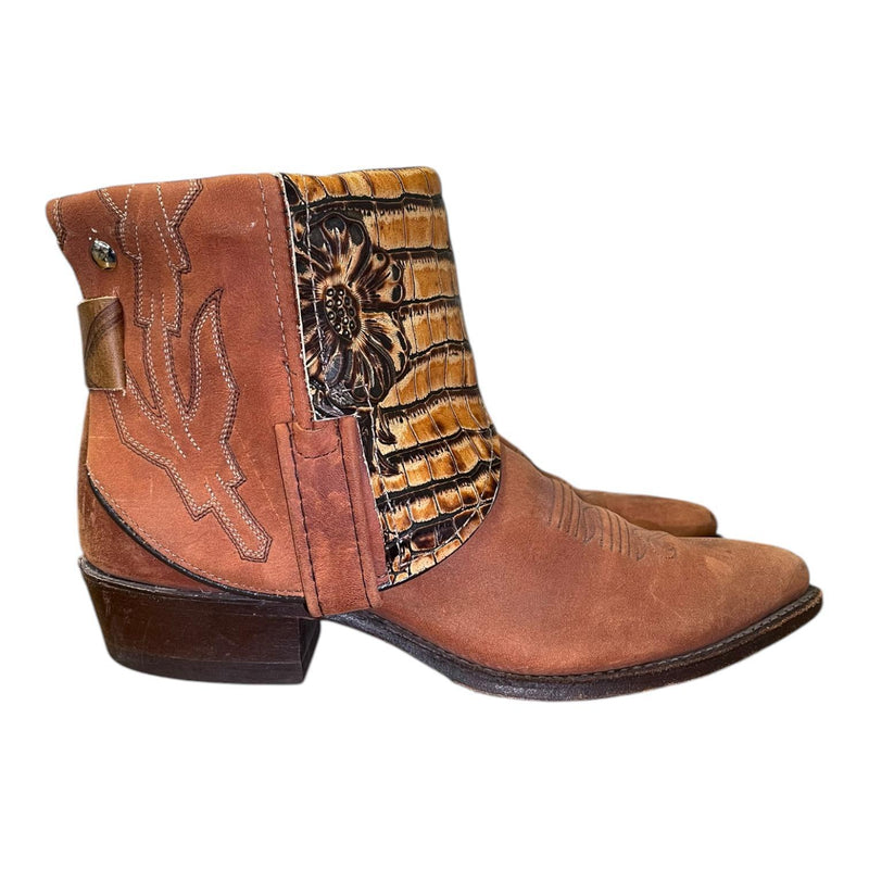 8.5 Brown & Orange Leather Canty Boots®