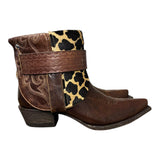 8 Brown & Leopard Hair-on Hide Canty Boots®
