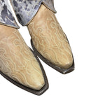 8 Embroidered Tan & Metallic Spotted Hair-on Hide Canty Boots®