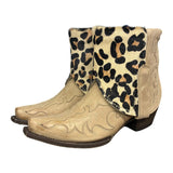 6 Embroidered Tan & Leopard Canty Boots®