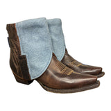 6 Brown & Blue Leather Canty Boots®