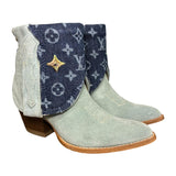 6 Baby Blue Rough Out & Designer Denim Canty Boots®
