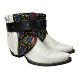 8.5 White & Multicolor Snakeskin Printed Leather Canty Boots®
