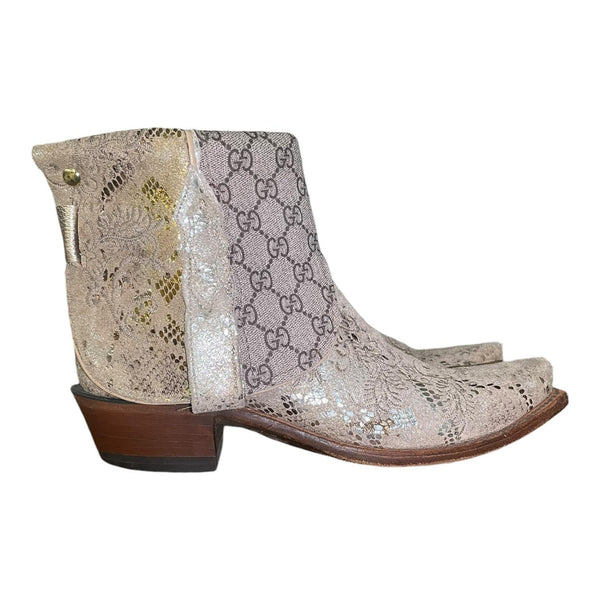 8.5 Beige & Metallic with Designer Canty Boots®