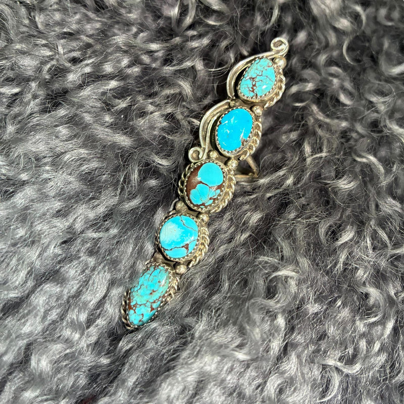 Sterling Silver & 5 Stone Turquoise Ring